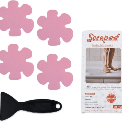 20 Flower Shape Anti-slip Bathtub Decals Stickers Bath Tubs Shower Treads  4in