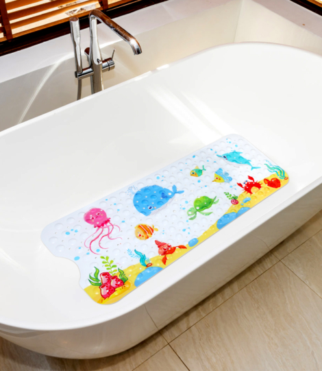 Children Non Slip Bath Mat Bathtub Shower Carpet Bathroom Waterproof  Cartoon