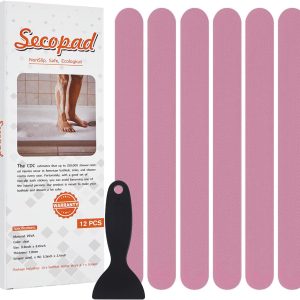 Secopad Non-Slip Bathtub Stickers, Safety Bathroom Tubs Showers Treads Adhesive Decals with Scraper