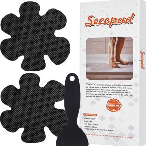 Secopad Non-Slip Bathtub Stickers, Safety Bathroom Tubs Showers Treads Adhesive Decals Scraper