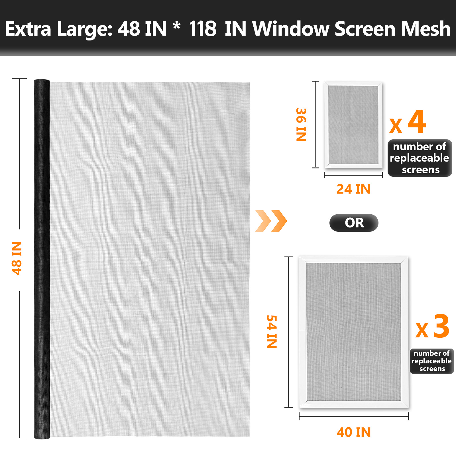 Window Mesh Replacement Secopad Window Screens Replacement Repair Kit, Screen Door Mesh ...