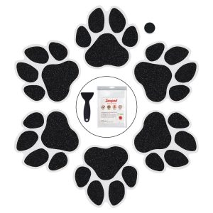 Secopad Non-Slip Bathtub Stickers, 20 Large PCS Safety Bathroom Tubs Showers Treads Adhesive Decals Scraper - Black