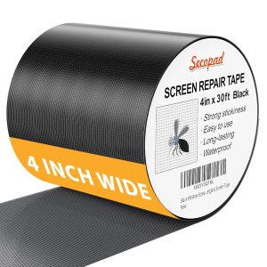 Secopad Grey Window Screen Repair Tape,Screen Repair Kit for Windows or Doors, Strong Adhesive Patch Kit Fiberglass Mesh Tape (Copy)