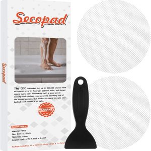 Secopad Non-Slip Bathtub Stickers, Safety Bathroom Tubs Showers Treads Adhesive Decals Scraper
