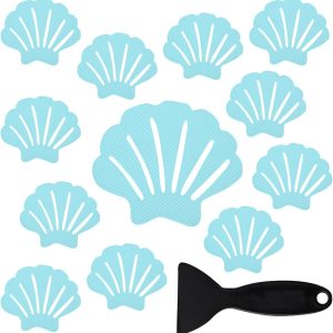 Secopad Non-Slip Bathtub Stickers, Safety Bathroom Tubs Showers Treads Adhesive Decals Scraper - 12