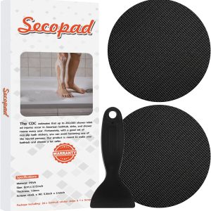 Secopad Non-Slip Bathtub Stickers, Safety Bathroom Tubs Showers Treads Adhesive Decals Scraper